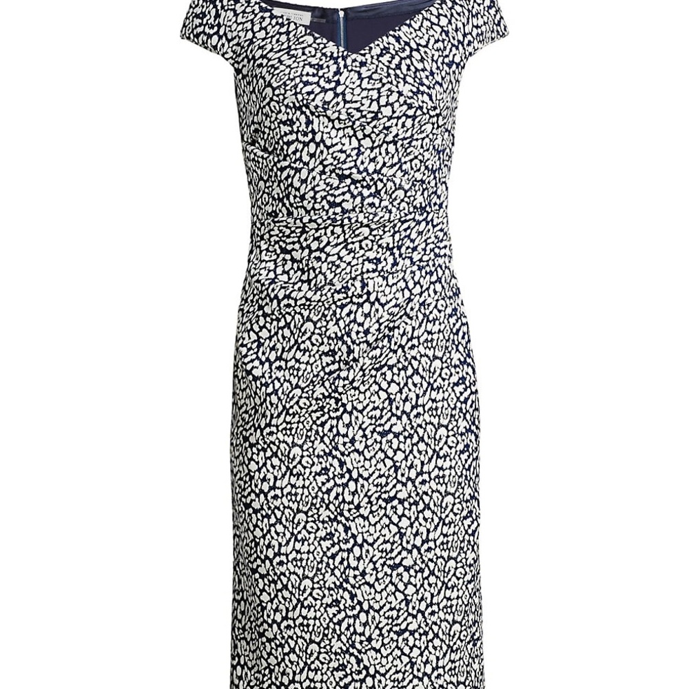 Never won Teri Jon cap sleeve blue dress size 14
